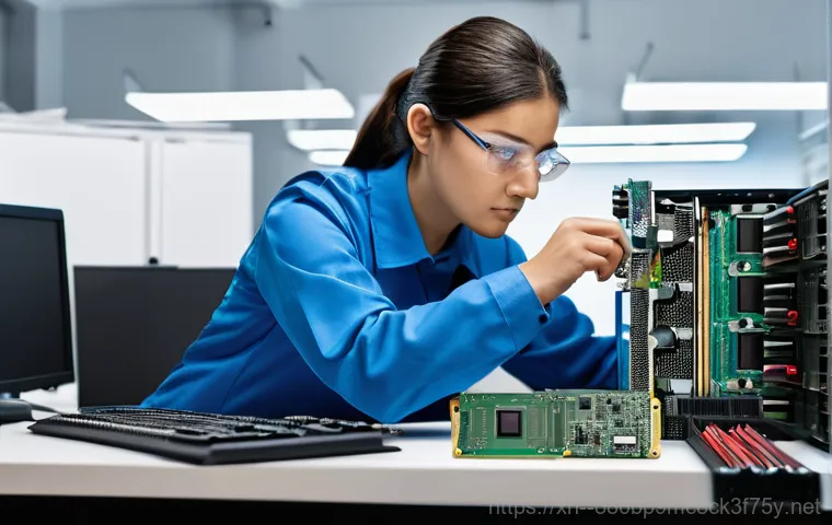 가평군 VGA조립 및 교체수리 - A young adult, either male or female, looking at a desktop computer monitor that displays a frozen o... 가평군 VGA조립 및 교체수리 - A young adult, either male or female, looking at a desktop computer monitor that displays a frozen o...