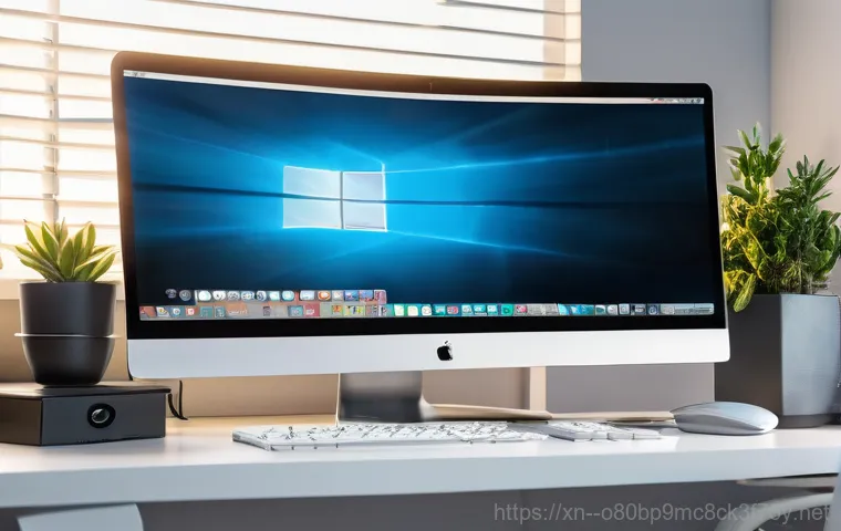 회현동 해킨토시 재설치 포맷  초기화 - A close-up of a person, appearing visibly stressed and frustrated, looking intently at a computer mo...