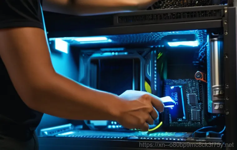 정발산동 WHEA_UNCORRECTABLE_ERROR - A young adult (fully clothed in casual wear) is seated at a gaming desk, looking intensely at a moni...