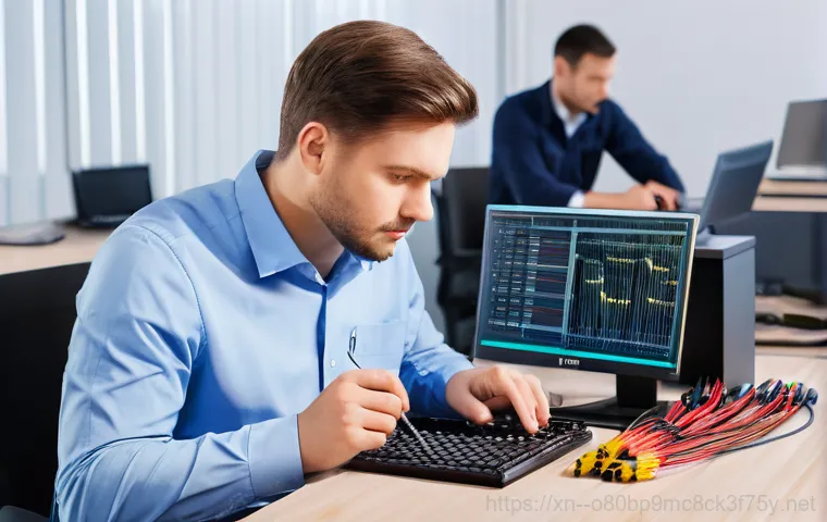 현덕면 NAS출장방문수리점 - A professional, possibly an accountant, in a modern office setting. They are sitting at their desk, ... 현덕면 NAS출장방문수리점 - A professional, possibly an accountant, in a modern office setting. They are sitting at their desk, ...