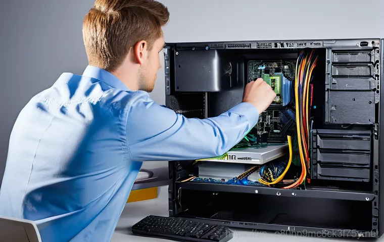 일직동 HARDWARE_FAILURE - **Data Loss and Backup Importance:** A person, looking utterly distraught and regretful, sits at a c...