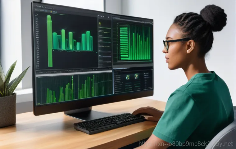 북수동 STATUS_KERNEL_MEMORY_LEAK - A person with a thoughtful and slightly frustrated expression is looking intently at their laptop sc...