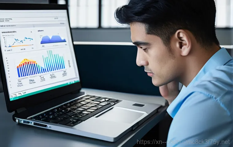 서둔동 STATUS_KERNEL_BOOT_DRIVE_ERROR - An overhead, detailed shot of a person, wearing a simple t-shirt, carefully inspecting the internal ...