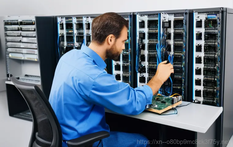 우면동 STATUS_IO_TIMEOUT - **Prompt 2: Close-Up of Hardware Malfunction**
    "A detailed, macro-style close-up image inside a ...