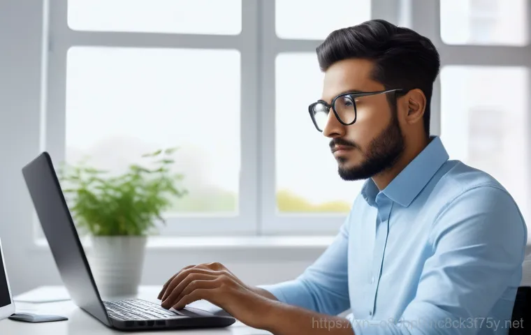 필운동 STATUS_FILE_READ_FAILURE - **Image Prompt 2: Digital Diagnostics and Repair**
    An abstract, futuristic close-up of a hard di...