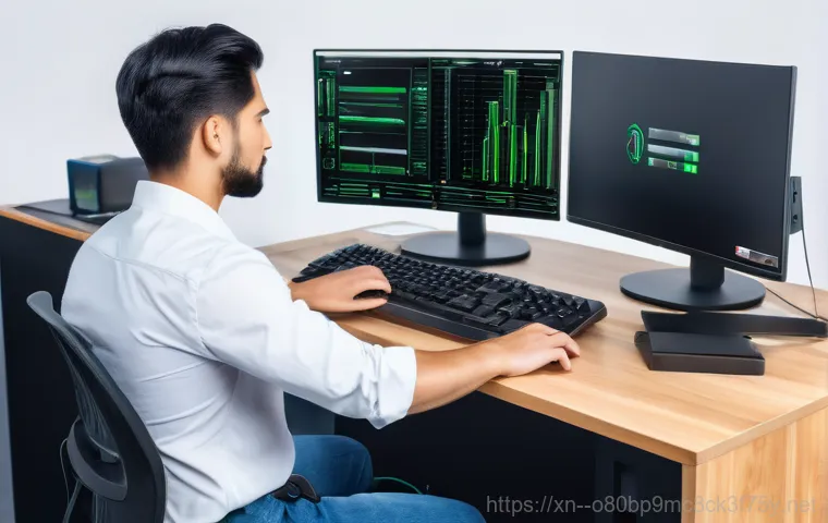 북수동 MULTIPLE_IRP_COMPLETE_REQUESTS - An intricate, stylized depiction of the internal components of a computer, focusing on a motherboard...