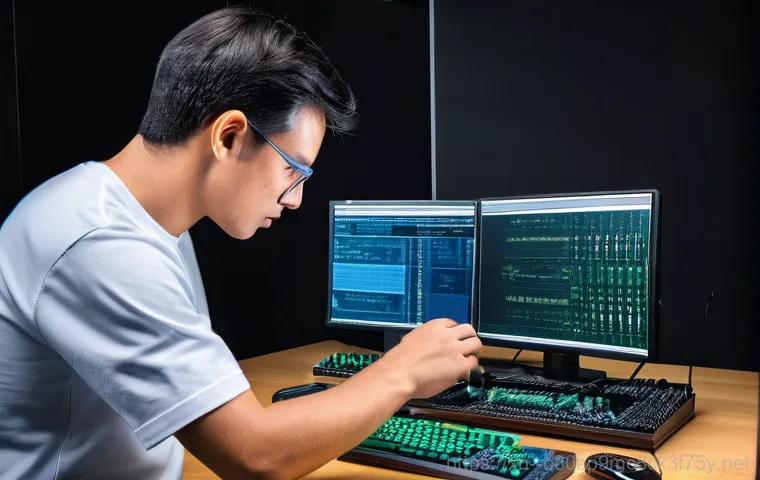 인계동 STATUS_KERNEL_LOG_FAILURE - A person in their late 20s, looking distressed and confused, stares at a computer monitor displaying... 인계동 STATUS_KERNEL_LOG_FAILURE - A person in their late 20s, looking distressed and confused, stares at a computer monitor displaying...