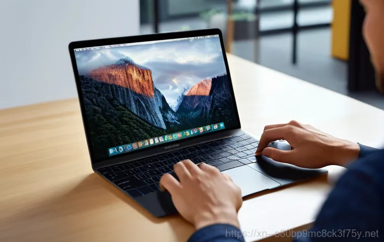 금산동 맥윈도우 부트캠프_bootcamp 재설치 포맷  초기화 - A detailed, slightly overhead shot showing a person's hands, wearing a light-colored, long-sleeved s...