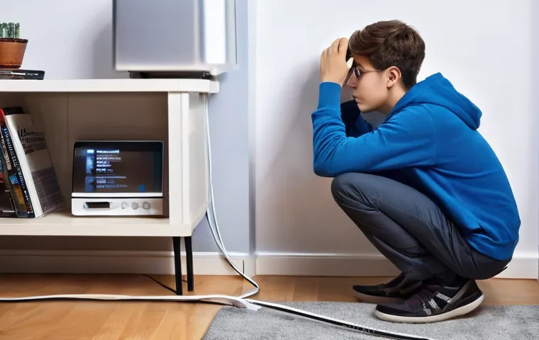 마북동 STATUS_IO_TIMEOUT - **Prompt:** A young adult, wearing a comfortable t-shirt and jeans, sits at a modern desk in a home ...