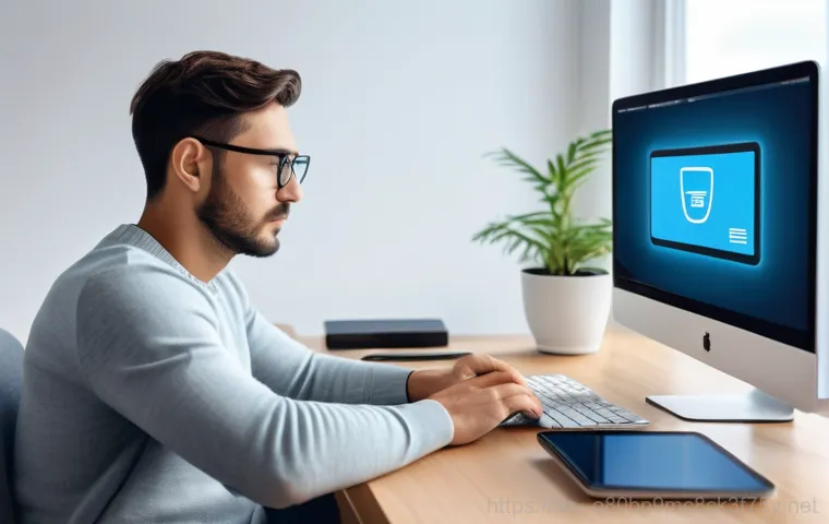 광희동 STATUS_DRIVER_ENTRYPOINT_NOT_FOUND - A focused individual, wearing a clean t-shirt and jeans, is carefully working on an open desktop PC ...