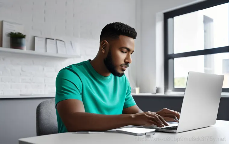 부산동 STATUS_DISK_READ_FAILURE - **Image Prompt 1: The Frustration of Data Loss**
    A young professional, appearing exhausted and d...