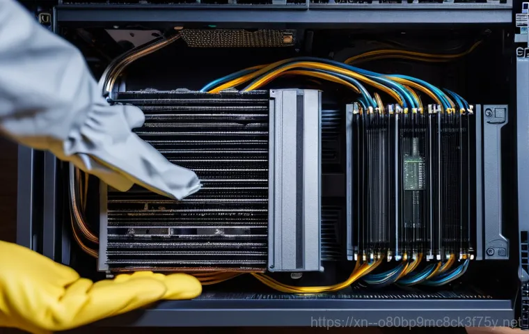 산북동 쿨러조립 및 교체수리 - A vibrant, high-definition image comparing two computer setups side-by-side. On the left, a PC case ...