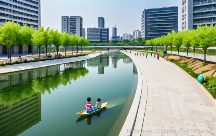 이문동 STATUS_MEMORY_OVERFLOW - A vibrant, detailed illustration depicting the juxtaposition of old and new in Imun-dong. In the for...