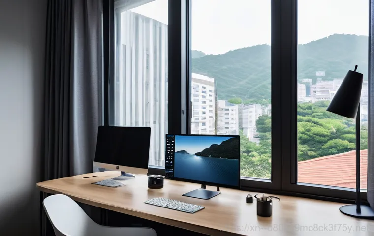 금촌동 케이블연결확인 - A detailed shot focusing on the back of a desktop computer tower and a monitor, where a person's han... 금촌동 케이블연결확인 - A detailed shot focusing on the back of a desktop computer tower and a monitor, where a person's han...