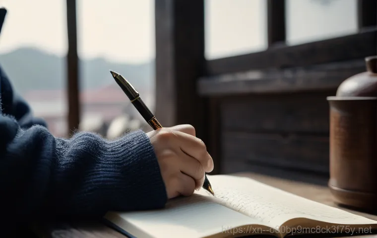 삼청동 STATUS_SYSTEM_FILE_MISSING - Two casually dressed individuals, a man and a woman, are seated across from each other at a small, i...