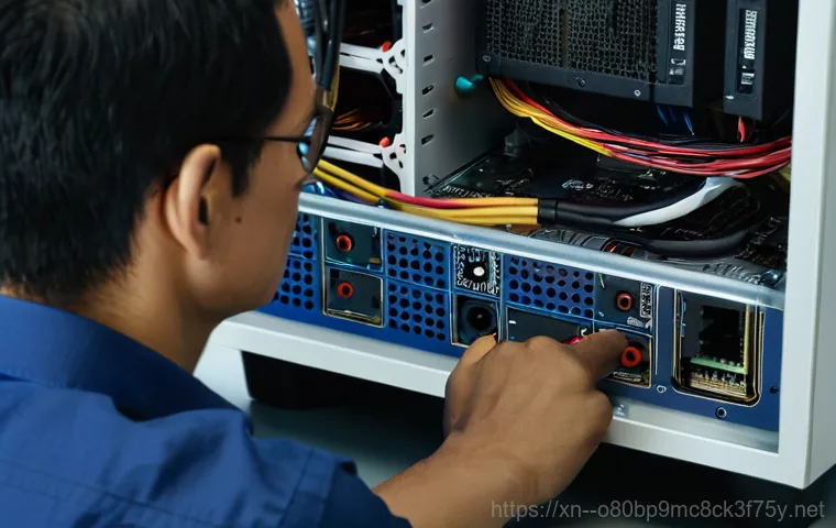 서강동 본체 꺼졌다 켜졌다 할때 - **Image Prompt 2: RAM Module Cleaning with Eraser**
    A detailed, close-up shot of a person's hand...