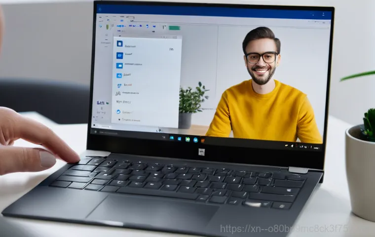상일동 윈도우10 windows10 재설치 포맷  초기화 - A close-up shot of an adult's hands (gender-neutral, wearing a simple wristwatch or bracelet) using ...
