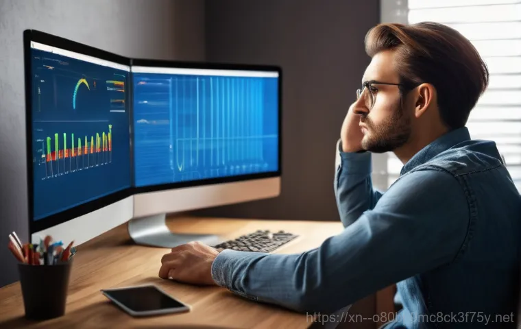 가장동 cpu조립 및 교체수리 - A visibly frustrated person, dressed in casual attire, sits in front of a computer in a home office ... 가장동 cpu조립 및 교체수리 - A visibly frustrated person, dressed in casual attire, sits in front of a computer in a home office ...