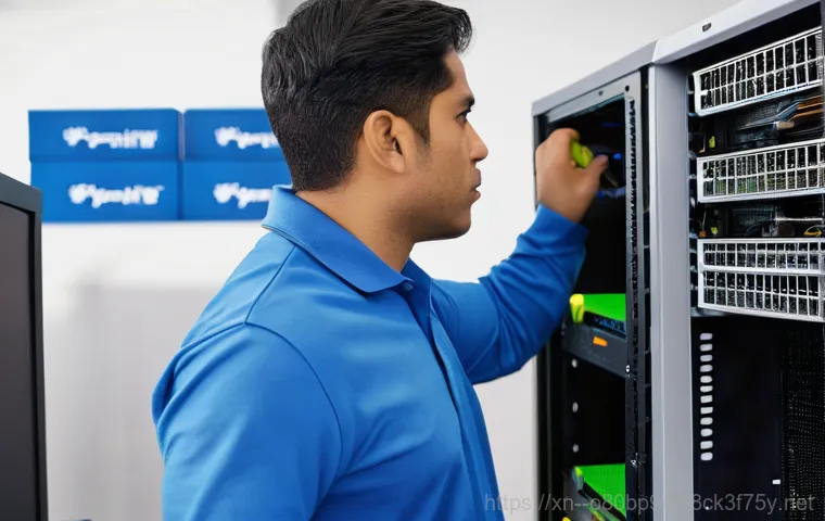 번동 VGA조립 및 교체수리 - A close-up of a young adult, with a slightly frustrated expression, looking at a computer monitor di... 번동 VGA조립 및 교체수리 - A close-up of a young adult, with a slightly frustrated expression, looking at a computer monitor di...