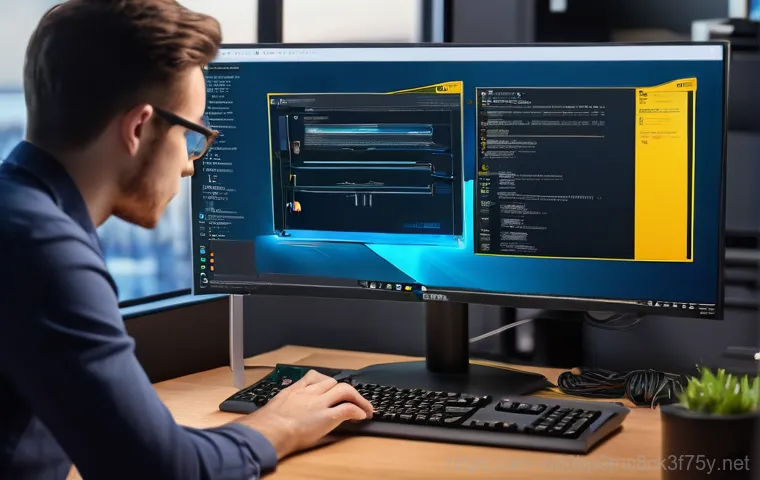 대원동 DRIVER_POWER_STATE_FAILURE - A worried young adult, sitting at a modern desk with a laptop displaying a prominent blue screen of ... 대원동 DRIVER_POWER_STATE_FAILURE - A worried young adult, sitting at a modern desk with a laptop displaying a prominent blue screen of ...
