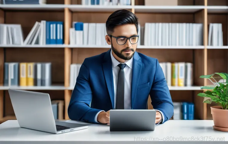 상거동 STATUS_DISK_READ_FAILURE - **Prompt 1: Hard Disk Failure Anxiety**
    A close-up of a computer monitor displaying a stark, red...