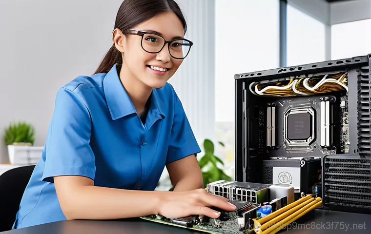 팔달로 조립컴퓨터 pc 출장판매설치 - Image Prompt 1: The Expert On-Site Assembly**