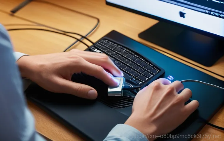 안녕동 STATUS_DEVICE_NOT_READY - A worried young professional with neatly styled hair, wearing business casual attire, sits at a clea...