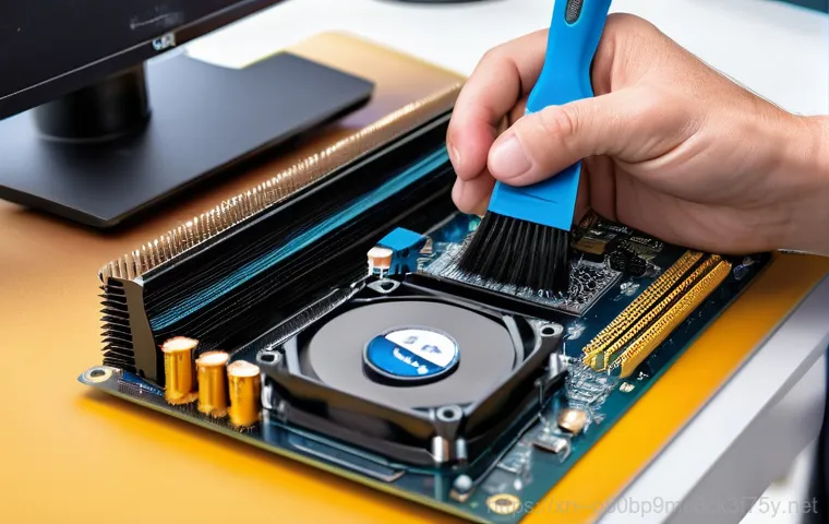 서종면 그래픽카드조립 및 교체수리 - A close-up, highly detailed shot of skilled hands, wearing light-colored gloves, carefully installin... 서종면 그래픽카드조립 및 교체수리 - A close-up, highly detailed shot of skilled hands, wearing light-colored gloves, carefully installin...