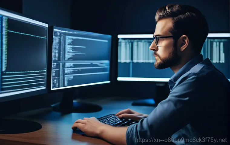 가정동 STATUS_SYSTEM_PROCESS_TERMINATED - **Prompt:** A person's hands meticulously checking the internal components of a desktop computer. Th...