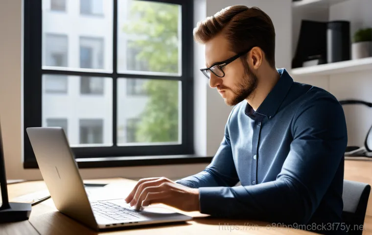 덕은동 노트북 laptop 출장방문수리점 - A friendly male computer repair technician, wearing a clean, professional uniform with a subtle comp... 덕은동 노트북 laptop 출장방문수리점 - A friendly male computer repair technician, wearing a clean, professional uniform with a subtle comp...