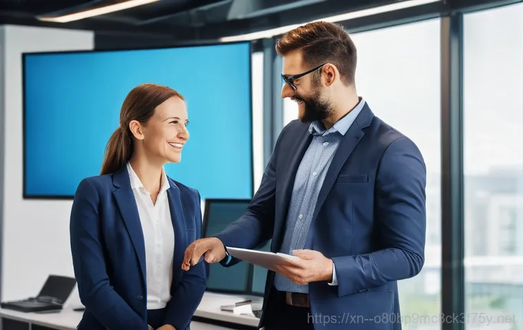 신수동 파일서버출장방문수리점 - A competent IT technician, late 20s, wearing a branded polo shirt and cargo pants, actively engaged ... 신수동 파일서버출장방문수리점 - A competent IT technician, late 20s, wearing a branded polo shirt and cargo pants, actively engaged ...