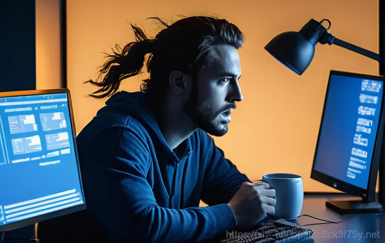 오쇠동 DRIVER_CAUSED_SYSTEM_CRASH - Image Prompt 1: The Frustrated User and the Blue Screen** 오쇠동 DRIVER_CAUSED_SYSTEM_CRASH - Image Prompt 1: The Frustrated User and the Blue Screen**