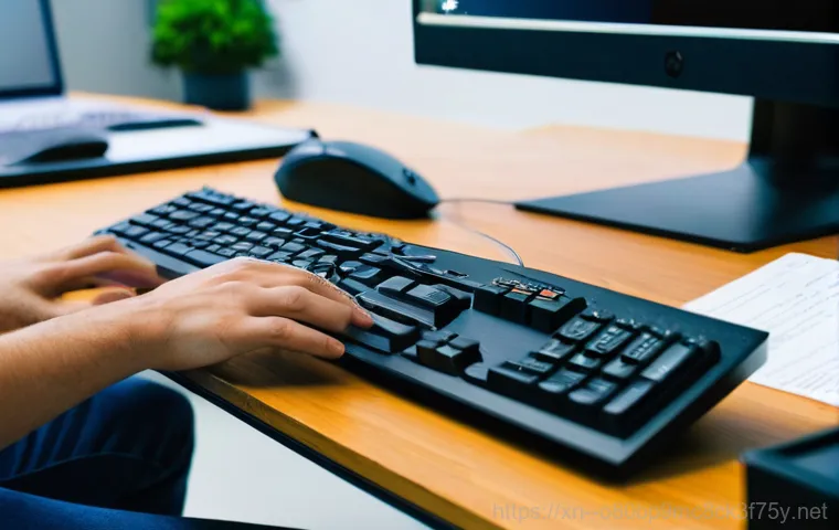 서둔동 WIN32K_POWER_WATCHDOG_TIMEOUT - **Prompt:** A young adult, looking frustrated and slightly surprised, sits in front of a computer mo...