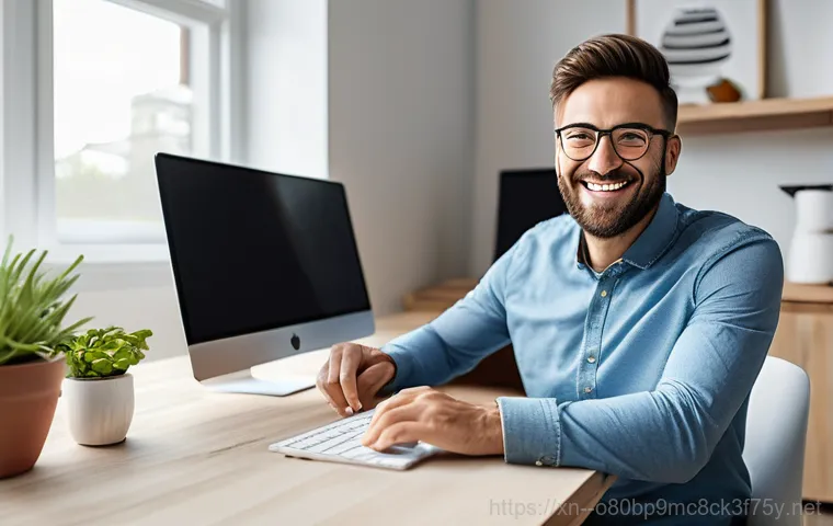 월곡동 컴퓨터업그레이드 - A close-up shot of a skilled computer technician, wearing a clean, professional polo shirt, meticulo...