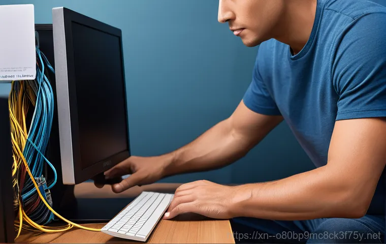 관악구 모니터화면 안나옴 - **Image Prompt 1: Person checking monitor cables** 관악구 모니터화면 안나옴 - **Image Prompt 1: Person checking monitor cables**