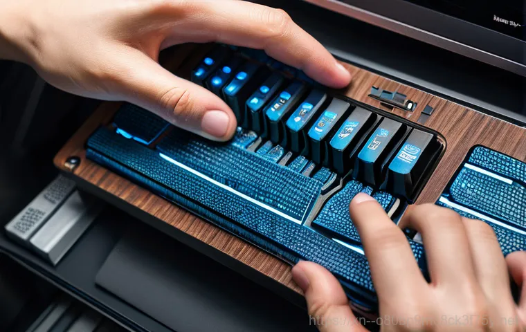 관악구 모니터화면 안나옴 - A concerned adult, wearing casual clothes like a t-shirt and jeans, is kneeling down behind a desk, ... 관악구 모니터화면 안나옴 - A concerned adult, wearing casual clothes like a t-shirt and jeans, is kneeling down behind a desk, ...