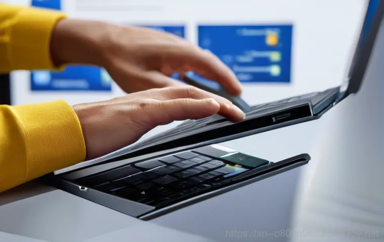 도일동 윈도우7 windows7 재설치 포맷 초기화 - A person in their late twenties or early thirties, with a focused and relieved expression, is meticu... 도일동 윈도우7 windows7 재설치 포맷 초기화 - A person in their late twenties or early thirties, with a focused and relieved expression, is meticu...