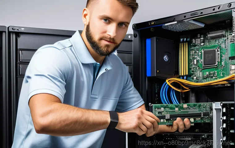 도창동 하드조립 및 교체수리 - A professional in their late 20s or early 30s, dressed in business casual attire, sits at a clean, m... 도창동 하드조립 및 교체수리 - A professional in their late 20s or early 30s, dressed in business casual attire, sits at a clean, m...