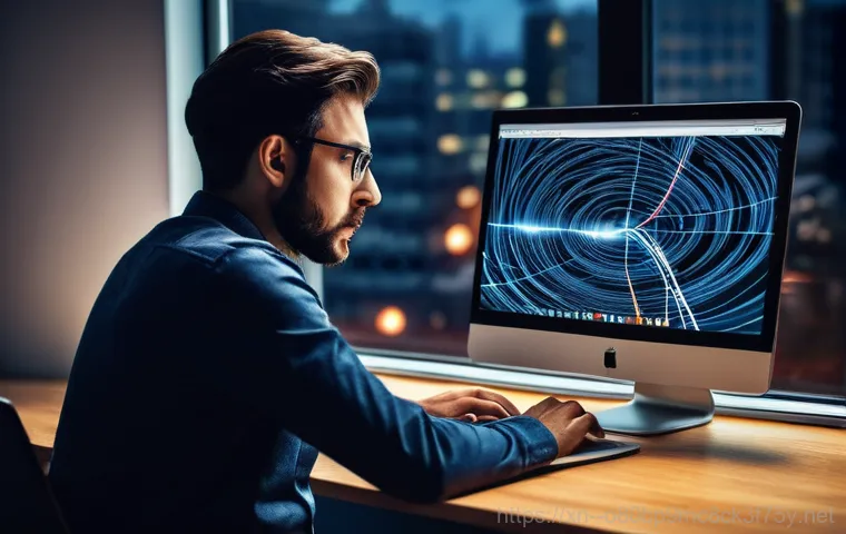 장사동 STATUS_KERNEL_CONNECTION_TIMEOUT - **Image Prompt 1: "Driver Conflict Leading to Blue Screen"**
    A distressed young professional, we...