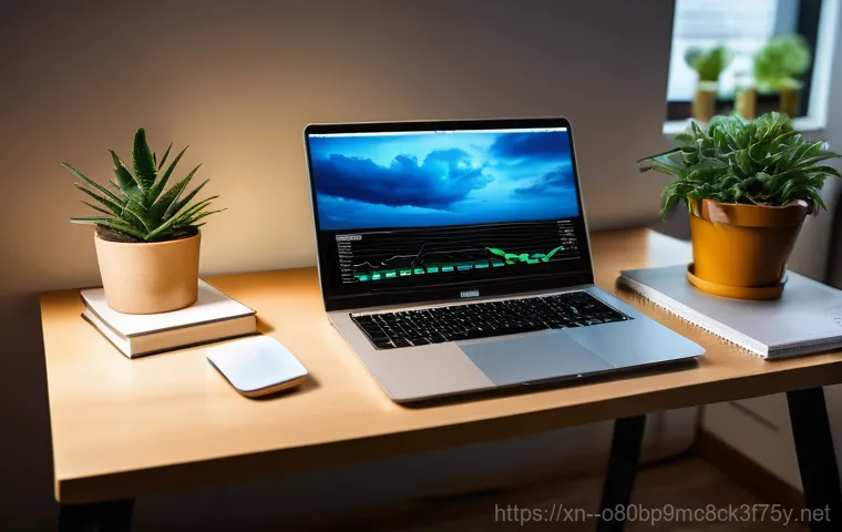 내손동 STATUS_KERNEL_DISK_ERROR - A detailed, slightly futuristic and stylized close-up view inside a desktop computer tower. The cent...