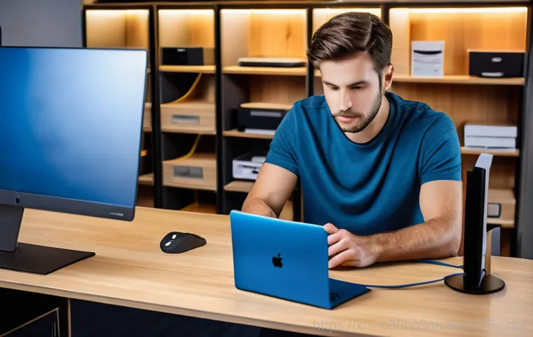 신갈동 나스 nas 설정및수리 - Image Prompt 1: Initial Synology NAS Setup**