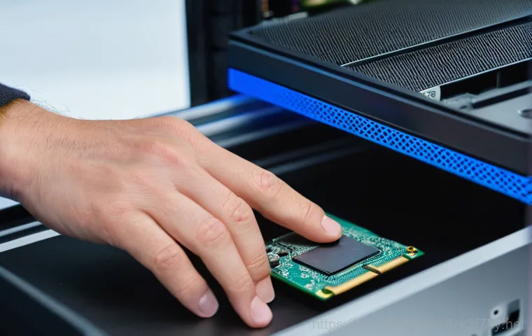 인사동 pc에 문제가 발생하여 다시 시작해야 합니다 - A focused individual in their early 30s, wearing smart casual attire, sits intently in front of a du...