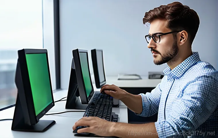 도기동 STATUS_STACK_BUFFER_OVERRUN - **Image Prompt 1: Frustrated User with Error Screen**
    A person, appearing in their late 20s or e...