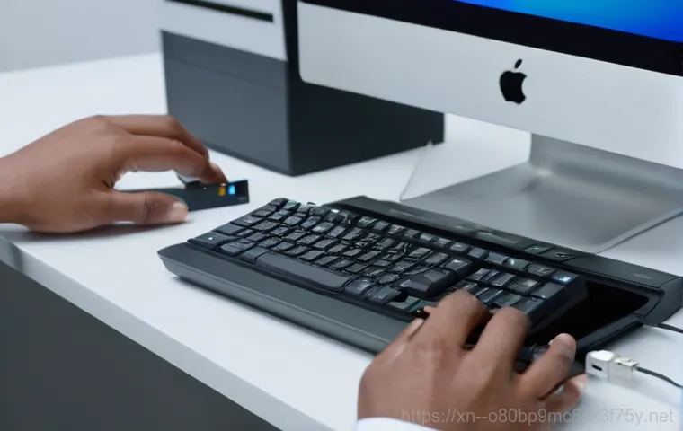 평촌동 해킨토시 재설치 포맷 초기화 - A split image depicting the transformation of a Hackintosh system. On the left, a person (adult, wel... 평촌동 해킨토시 재설치 포맷 초기화 - A split image depicting the transformation of a Hackintosh system. On the left, a person (adult, wel...