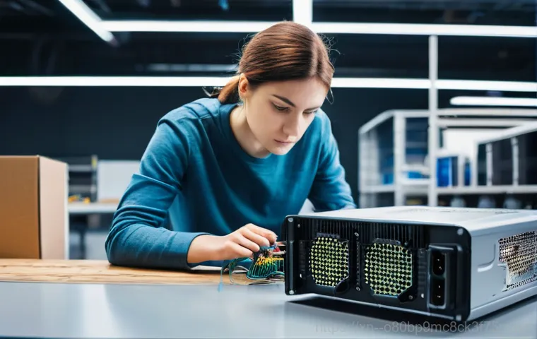 장사동 부팅안됨 - A frustrated person, in their late 20s to early 30s, dressed in business casual attire (like a butto...