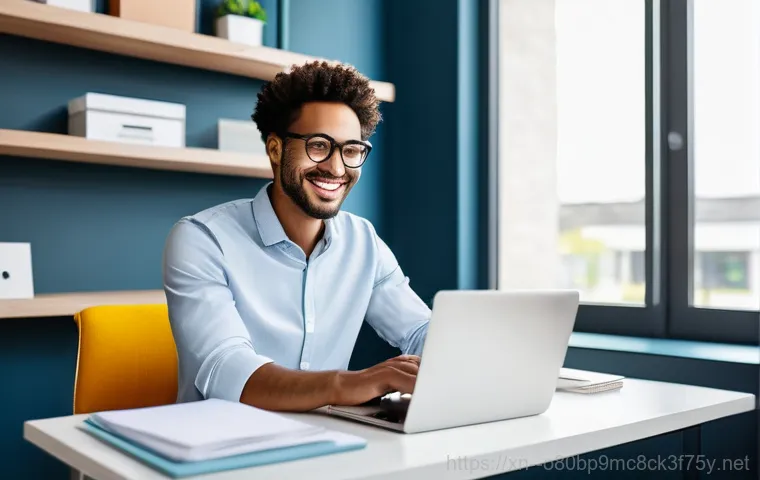 사음동 STATUS_INSUFFICIENT_RESOURCES - **Prompt 2:** A stylized, anthropomorphic desktop computer, depicted with a visible struggle. Its mo...