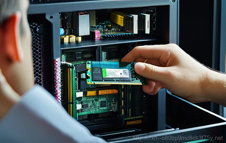 기산동 KERNEL_DATA_INPAGE_ERROR - A worried young adult, appearing gender-neutral, sits in a dimly lit room, staring intently at a com...