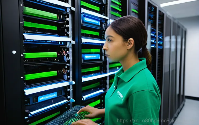 항동 서버출장방문수리점 - **Prompt:** A dynamic, wide-angle shot of a modern, well-furnished office with several distressed em...