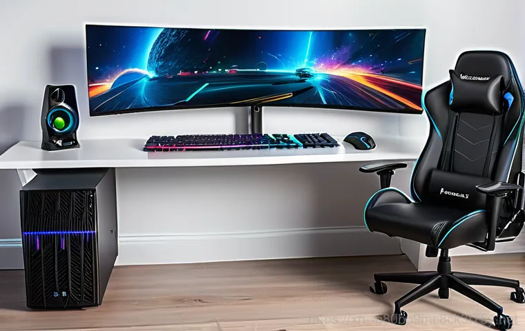 영천동 중고컴퓨터 pc 출장판매설치 - A frustrated office worker, a woman in her late 20s, sits at a desk in a modern home office, looking...