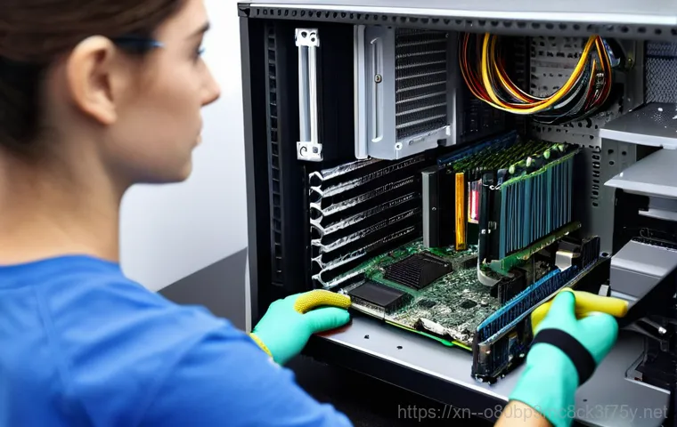 봉산동 STATUS_KERNEL_MODE_EXCEPTION - A young adult, looking stressed and slightly bewildered, sits in front of a computer monitor display...